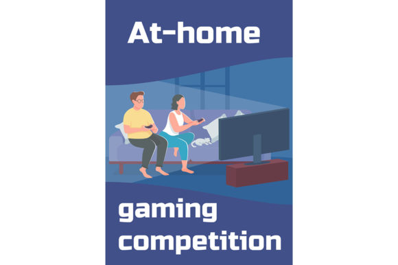 At Home Gaming Poster Graphics & Templates