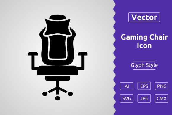Gaming Chair Glyph: Graphics & Icons