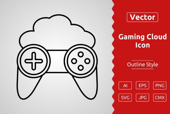 Gaming Cloud Icons for Graphics & Crafts
