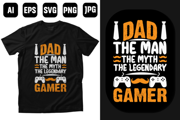 Gaming Dad Graphics for Print Templates