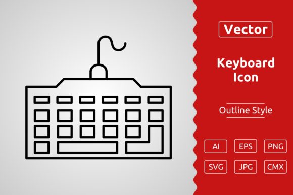 Gaming Keyboard Icon for Graphics and Icons