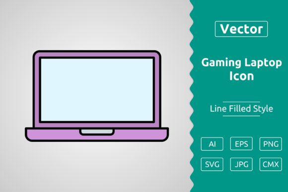 Gaming Laptop Icon: Graphics & Icons
