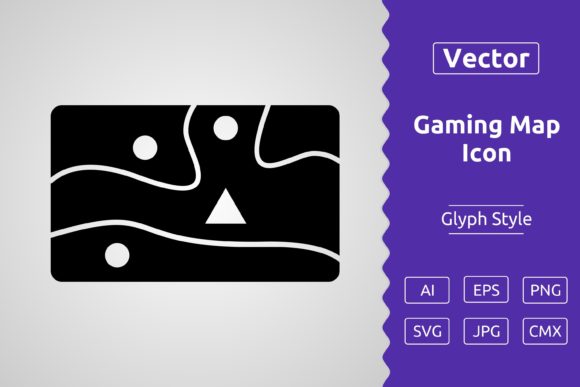 Gaming Map Glyph: Graphics & Icons
