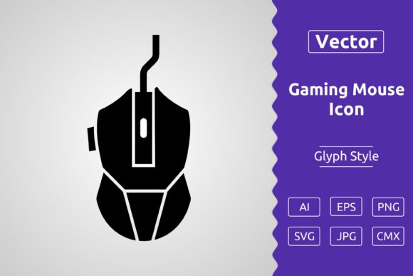 Gaming Mouse Glyph: Icons & Graphics