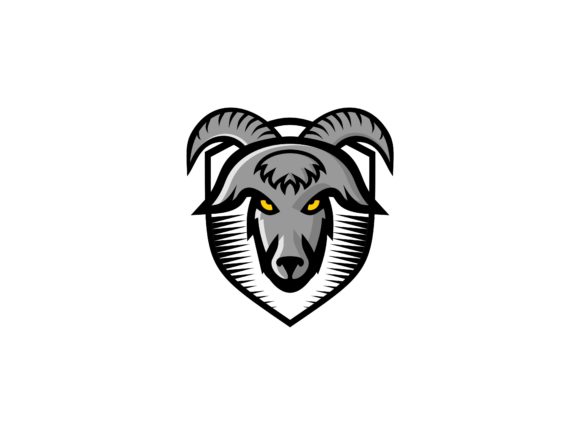 Goat Head Badge Shield: Premium Logos & Graphics