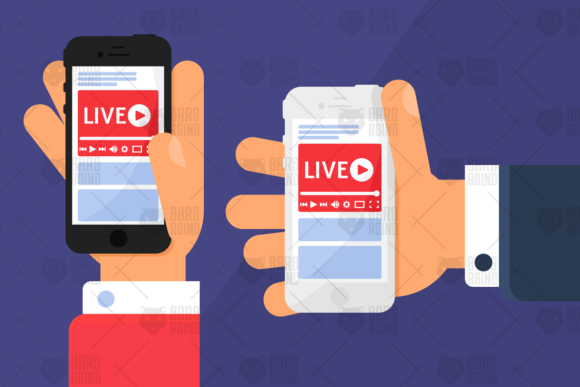 Live Streaming in Hand Illustration: Graphics & Illustrations Review