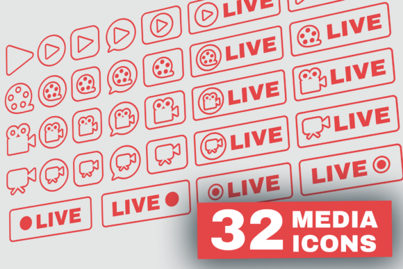 Reviewing Live Stream Icons for Brand Graphics